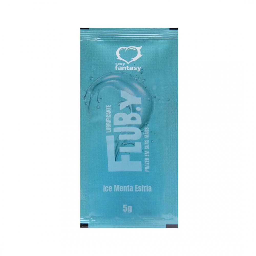 Lubrificante Fluby Menta Ice À Base De Água Sachê 5g