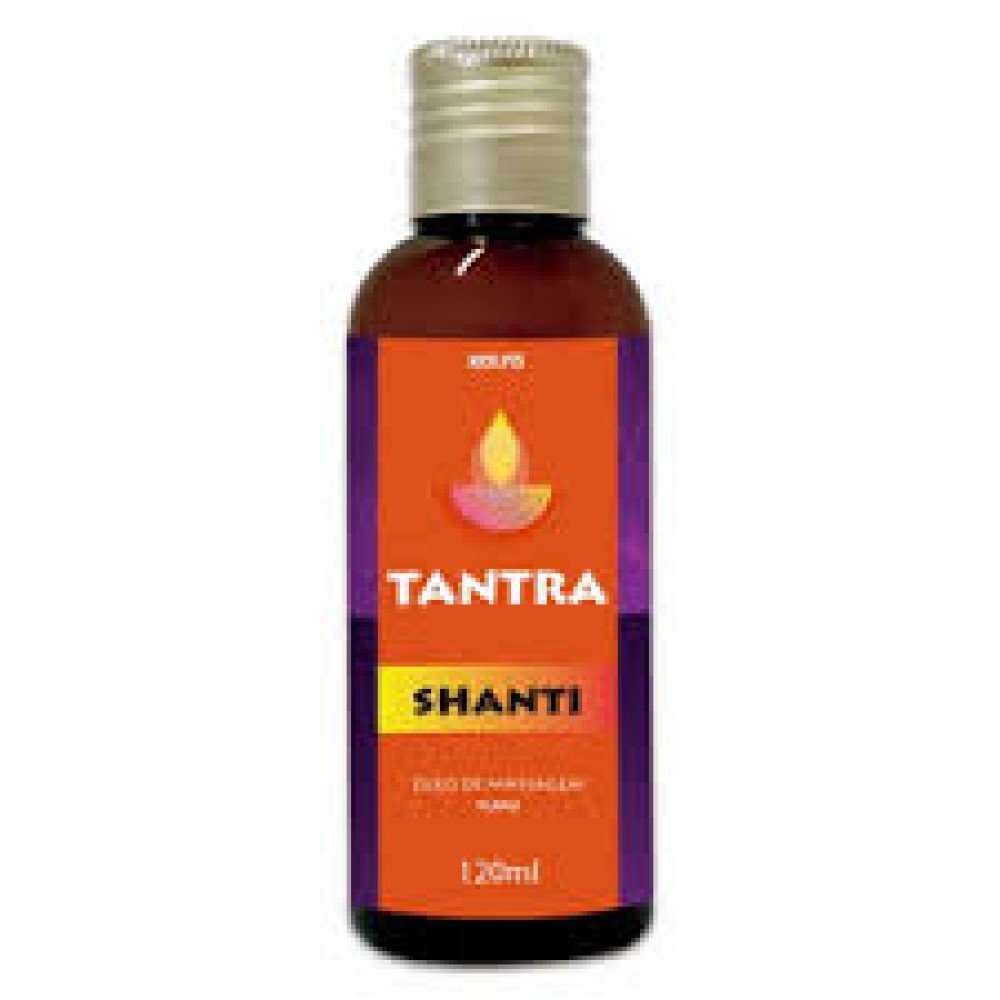 Tantra Shantal óleo massagem tântrica 100% Vegetal Morango com Champanhe 120ml